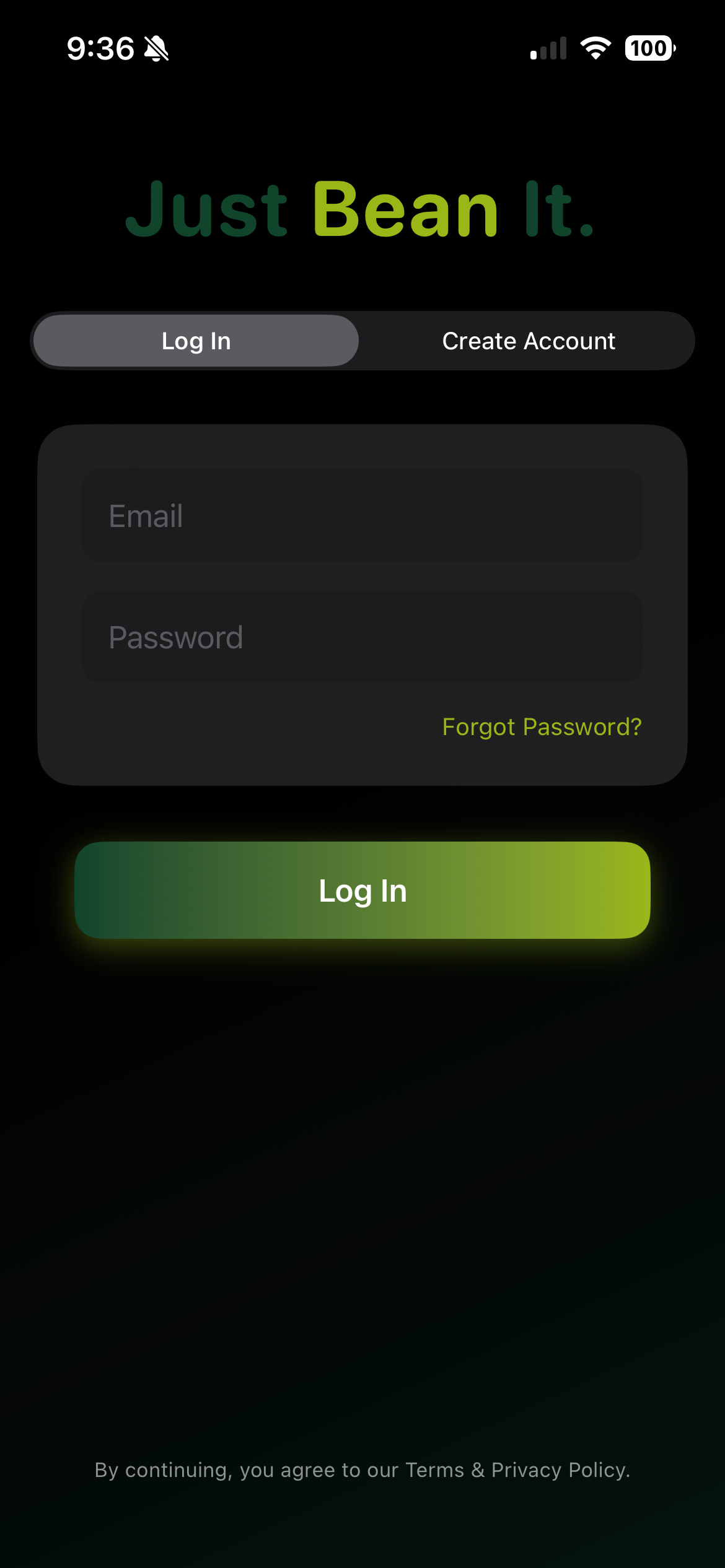 Login Screen