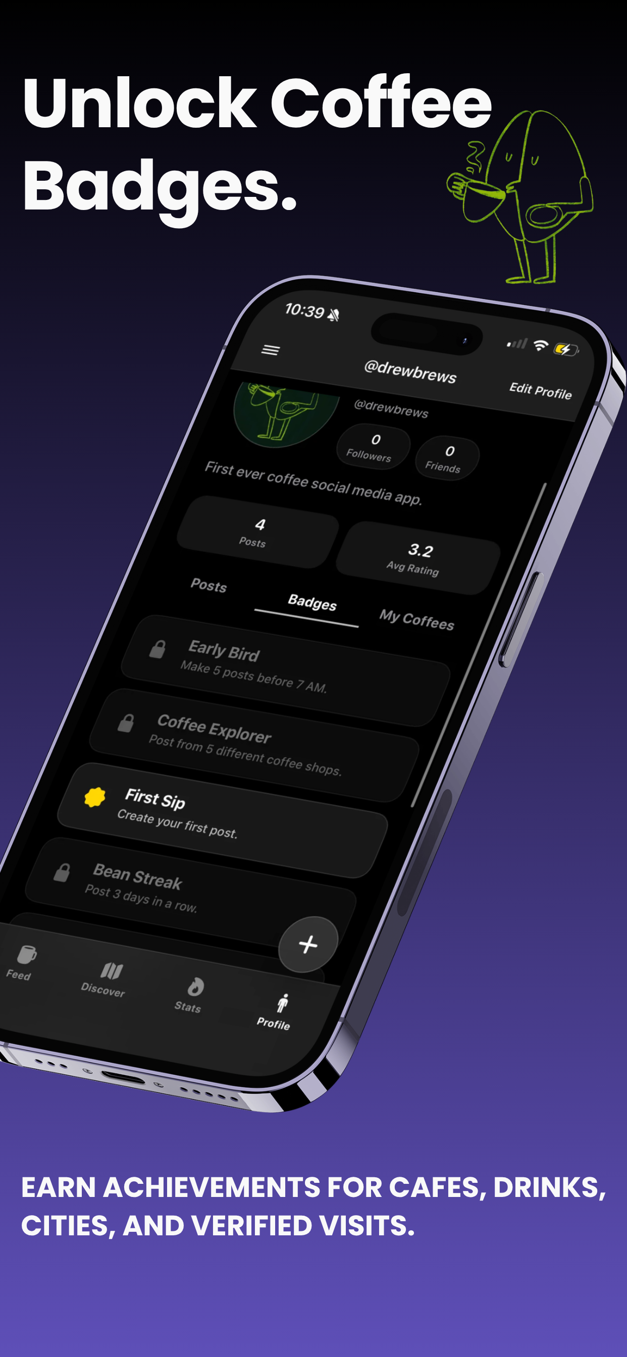 Just Bean It coffee collections and profile screenshot